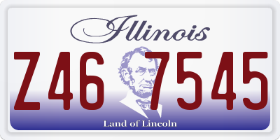 IL license plate Z467545
