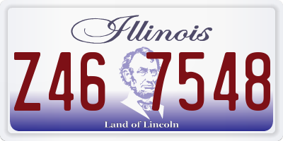 IL license plate Z467548