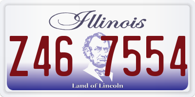 IL license plate Z467554