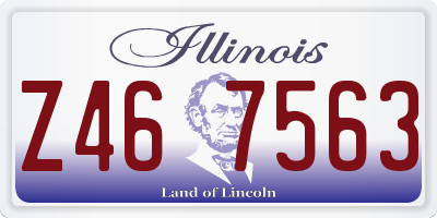 IL license plate Z467563