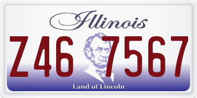 IL license plate Z467567