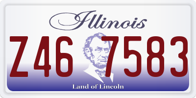 IL license plate Z467583