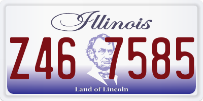 IL license plate Z467585
