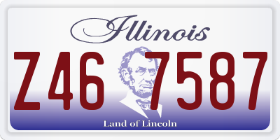 IL license plate Z467587