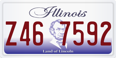 IL license plate Z467592