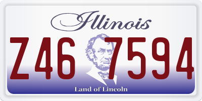 IL license plate Z467594