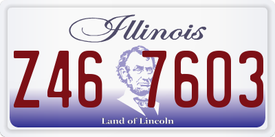 IL license plate Z467603