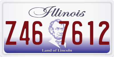IL license plate Z467612