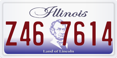 IL license plate Z467614