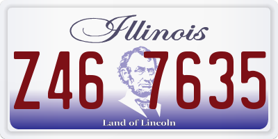 IL license plate Z467635