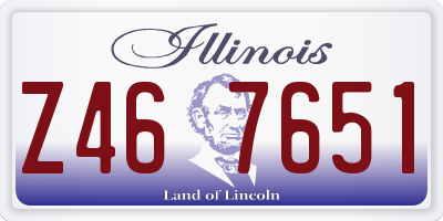 IL license plate Z467651