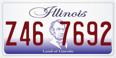 IL license plate Z467692
