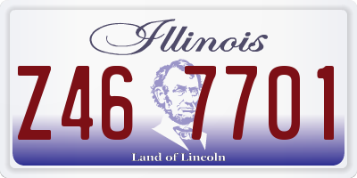IL license plate Z467701