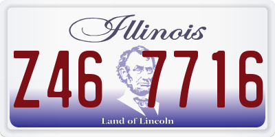 IL license plate Z467716