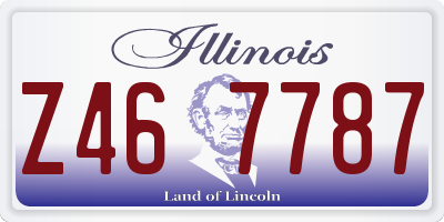 IL license plate Z467787