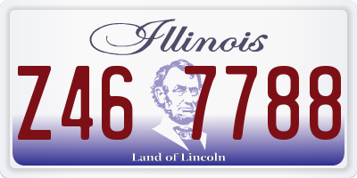 IL license plate Z467788