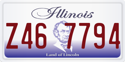 IL license plate Z467794