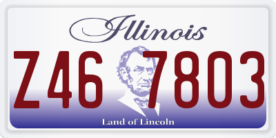 IL license plate Z467803
