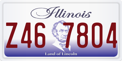 IL license plate Z467804