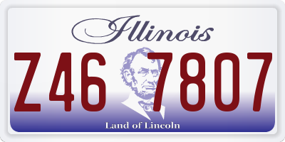 IL license plate Z467807