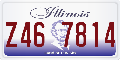 IL license plate Z467814
