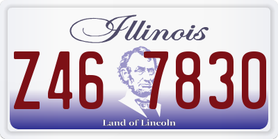 IL license plate Z467830