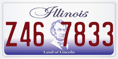 IL license plate Z467833