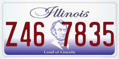 IL license plate Z467835