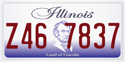 IL license plate Z467837