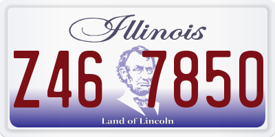 IL license plate Z467850