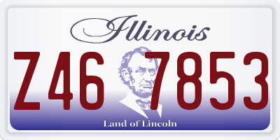 IL license plate Z467853