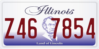 IL license plate Z467854