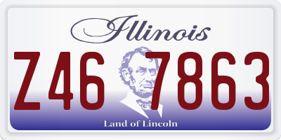 IL license plate Z467863