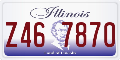 IL license plate Z467870