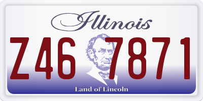 IL license plate Z467871