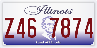 IL license plate Z467874