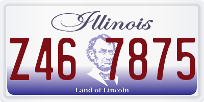 IL license plate Z467875