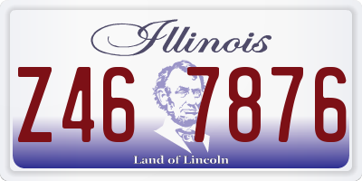 IL license plate Z467876