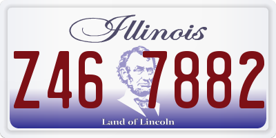 IL license plate Z467882