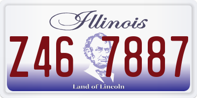 IL license plate Z467887