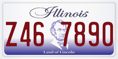 IL license plate Z467890