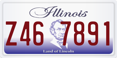 IL license plate Z467891