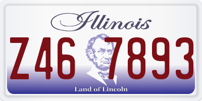 IL license plate Z467893