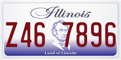IL license plate Z467896