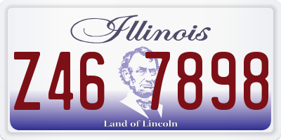 IL license plate Z467898