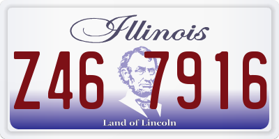 IL license plate Z467916