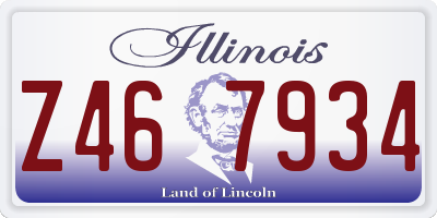 IL license plate Z467934
