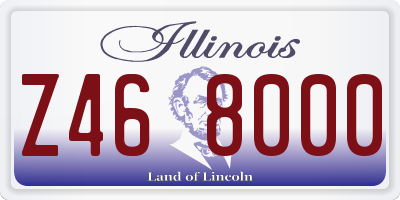 IL license plate Z468000