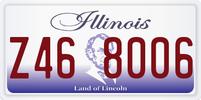 IL license plate Z468006