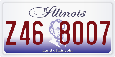 IL license plate Z468007